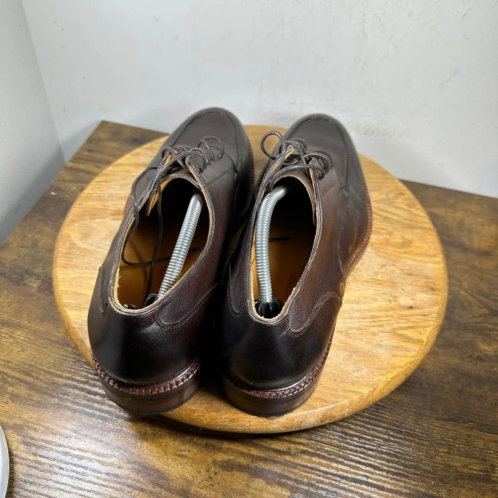 Beckett Simonon Yates Oxford Shoes Mens 13 Dark Brown Leather Split Toe 11829